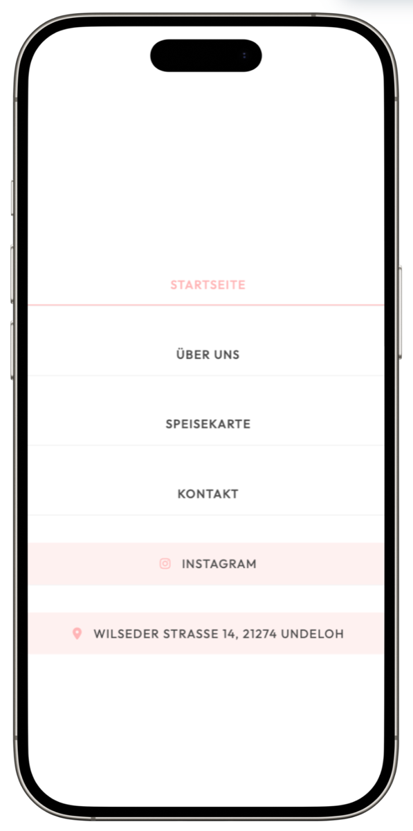 Café Website Homepage
